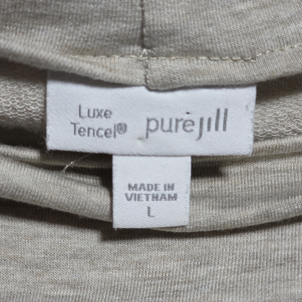 EUC J.JILL PURE JILL LUXE TENCEL MOCK NECK MAXI DRESS TAUPE SZ L - Picture 8 of 10